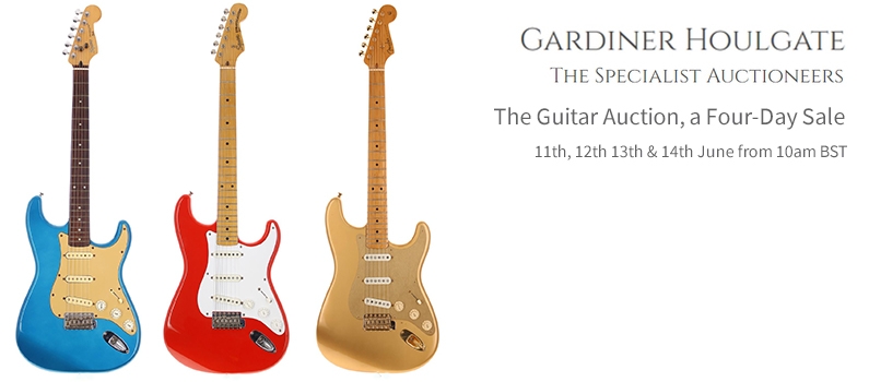 Web Banner for Gardiner Houlgate 4 Day Guitar Auction.