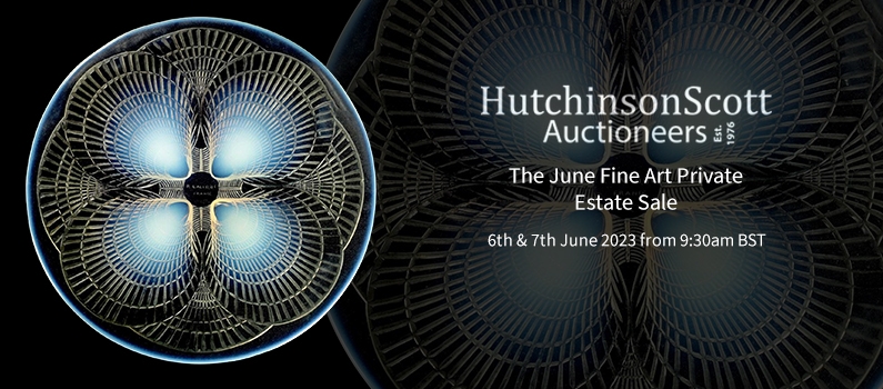 Web Banner for Hutchinson Scott Fine Art Estate Sale