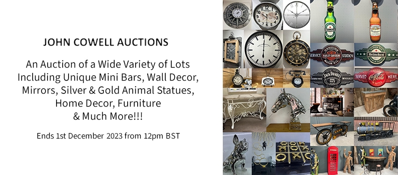 Web Banner for John Colwell Auctions Timed Sale