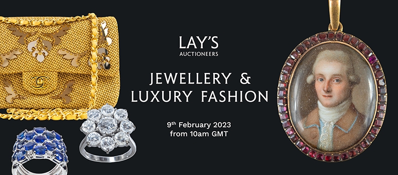 Web Banner for Lays Autioneers Jewellery, Watches, Luxury Fashion & Accessories Auction