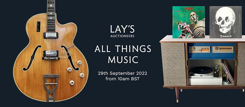 David Lay's All Things Music Auction Banner, 29 Sept 2022