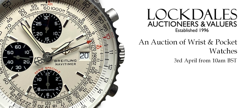 Web Banner for Lockdales Auctioneers Sale of Wrist and Pocket Watches
