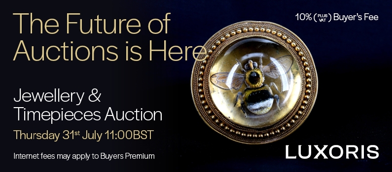 Web banner for Luxoris Jewellery and Timepieces Auction