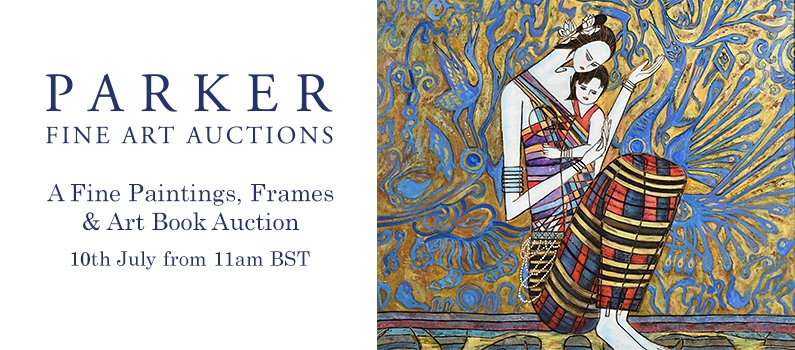 Web Banner for Parker Fine Art Fine Paintings Art Books and Frames Sale