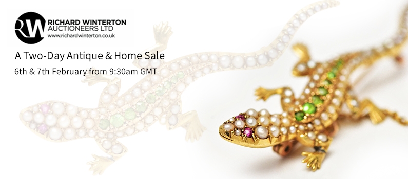 Web Banner for Richard Winterton Auctioneers Two Day Antique and Home Sale