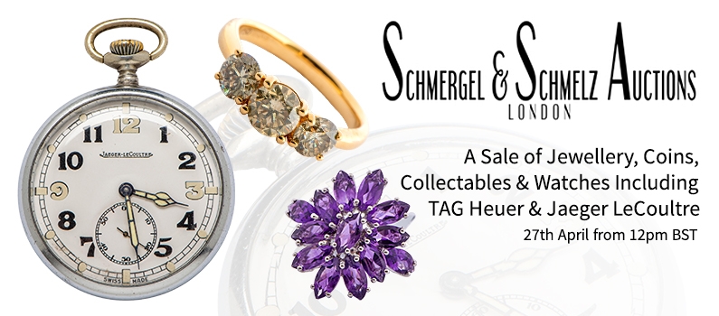 Web Banner for Schmergel & Schmelz Auctions Jewellery Watches Coins & Collectables Auction
