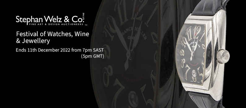 Stephan Welz & Co Web Banner for Festival of Watches, Wine & Jewellery