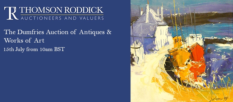 Web Banner for Thomson Roddick Dumfries Sale of Fine Art and Works of Art