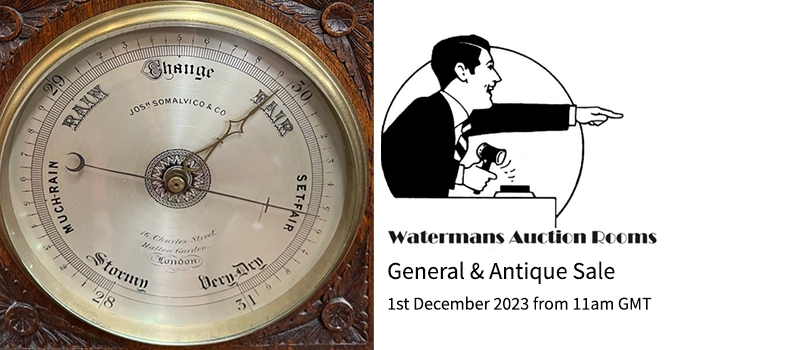Web Banner for Watermans Auction Rooms General & Antique Sale
